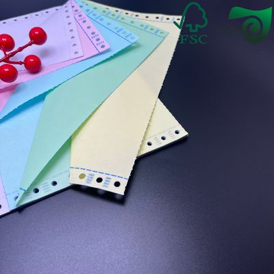 FSC White Canary Pink Blank CFB NCR Carbonless Copy Paper For Laser And Inkjet Printers