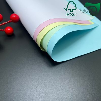 50gsm 55gsm CB CFB CF NCR Carbonless Printer Paper 65cm 92cm Blue Image For Invoices