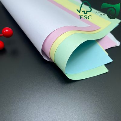 55gsm 60gsm Yellow Blue Blank Carbonless Paper In Letter Size For Receipt Printing FSC