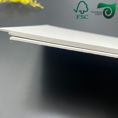 FSC 3mm  3000 Micron Rigid Grey Craft Cardboard  Smooth Surface For Packaging Folders