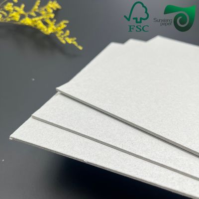 FSC 3mm  3000 Micron Rigid Grey Craft Cardboard  Smooth Surface For Packaging Folders