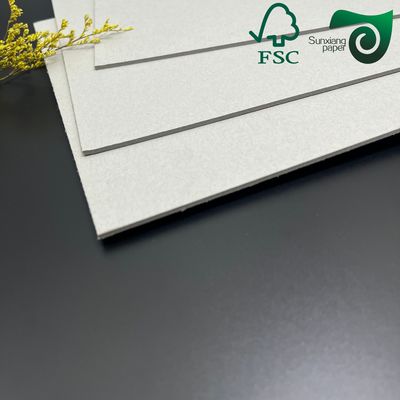 2mm Smooth Uncoated Grey Chipboard Laminated Book Binding Board For Rigid Box