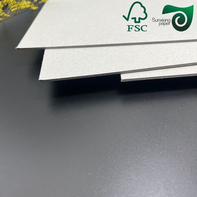 3mm Two Sides Uncoated Laminated Grey Board Sheets Recycled Pulp Grey Back Packing Grade