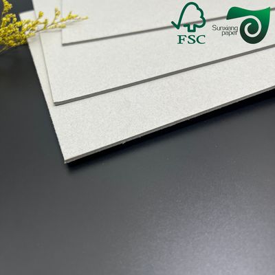 FSC Certified 800gsm 1mm 2mm High Stiffness Grey Chipboard For Book Binding