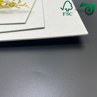 FSC Certified Rigid Grey Craft Cardboard 3mm 3000micron Smooth Surface For Packaging