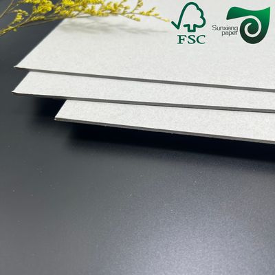 FSC Certified 800gsm 1mm 2mm High Stiffness Grey Chipboard For Book Binding