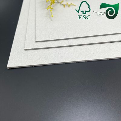 FSC Certified Rigid Grey Craft Cardboard 3mm 3000micron Smooth Surface For Packaging