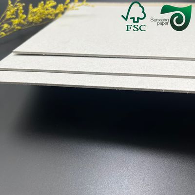 FSC Certified 3mm  3000 Micron Rigid Grey Craft Cardboard For Packaging
