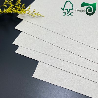 FSC Grey Chipboard Paper High Stiffness Ideal For Book Binding 0.45mm 3.84mm Thickness