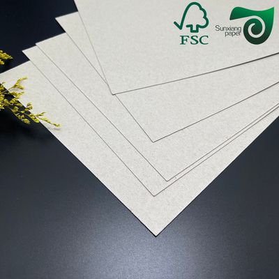 FSC Grey Chipboard Paper High Stiffness Ideal For Book Binding 0.45mm 3.84mm Thickness