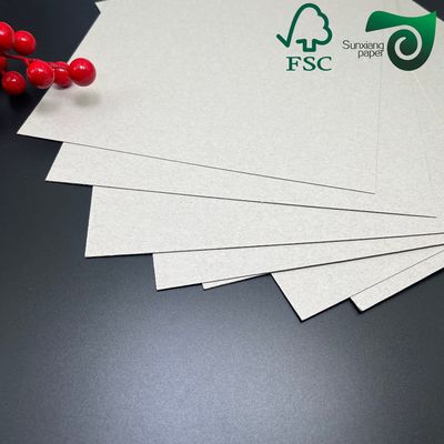100% Recycled Grey Chipboard Sheets 1mm 2mm Rigid Packaging Board SunXiang PAPER