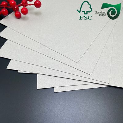 Double Faced Grey Card Board 0.5mm 4mm Thickness For Duplex Book Binding FSC