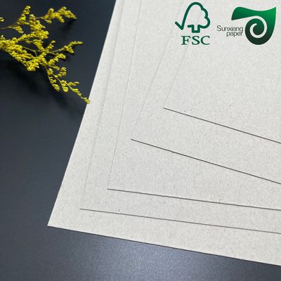 FSC Certified 3mm 3000 Micron Rigid Grey Craft Cardboard Smooth Uncoated Surface