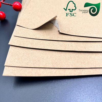 FSC 0.3mm 0.7mm Light Brown Durable Reusable Kraft Tex Paper For Food Storage