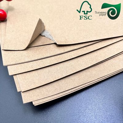 80g Natural Brown Kraft Wrapping Board Wet Strength Packaging FSC