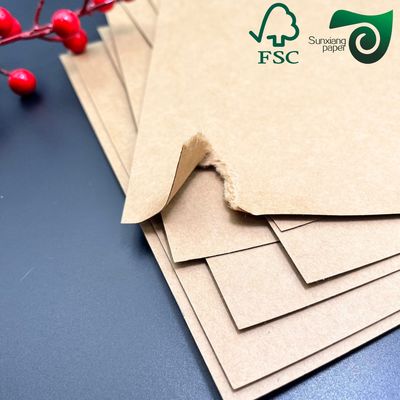 FSC Certified  High Density Brown Kraft Paper 300gsm 350gsm Food Grade Packaging Solution