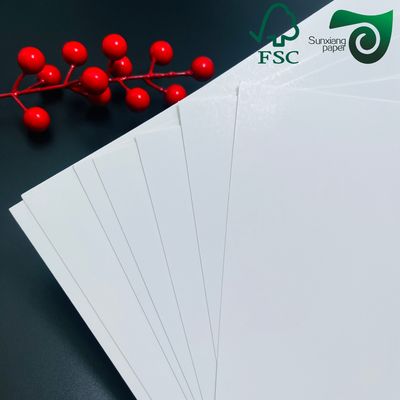 FSC Certified C1S Gloss White Ivory Board 220g 270g  For Postcards Ivory Board Paper