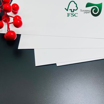 FSC 350gsm Food Safe White Cardboard Single Side Coated  High Hardness For Durable Food Containers