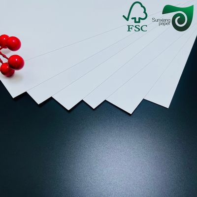 255gsm FSC Single Sided Coated Ivory White Cardboard  High Bulk Low Grammage Writing Friendly