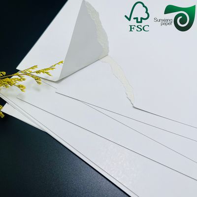 FSC 1.5mm 1.35mm Ivory Board High Thickness Glossy Smooth White Cardboard For Packaging
