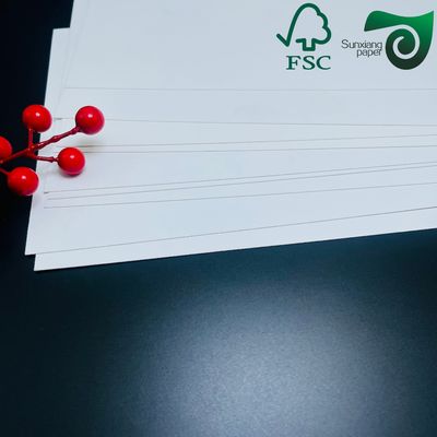 FSC 235gsm Food Grade White Wrapping Paper Board   For Deep Fried Food Packaging