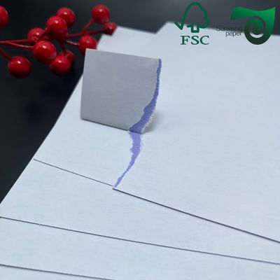 FSC 300g Glossy White Black Core Glazed Playing Card Paper 494mm 685mm