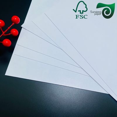 White C2S Glossy Coated Paper 100% Virgin Wood Pulp For Advertising Brochure Printing