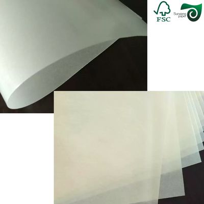 Acid Free White Translucent Glassine Wrapping Paper Rolls For Fruit Vegetable Packaging