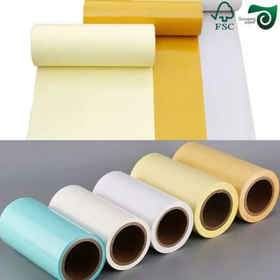Hochtemperaturbeständiges Glaspapier für Aufkleberpapierfolien Weiß Gelb Blau 58g 120g