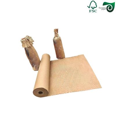 FSC 50gsm White Honeycomb Paper Wrap  Eco Friendly Cushioning For E Commerce Fragile Items