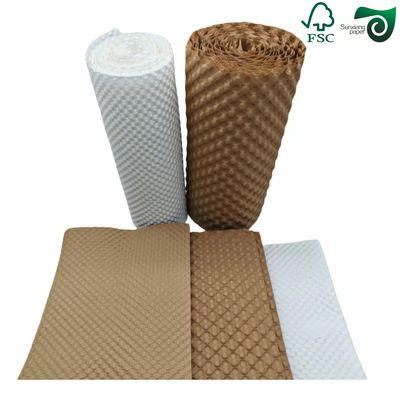 FSC Certified 50gsm Brown Honeycomb Wrap Eco Friendly Cushioning For E Commerce Fragile Items