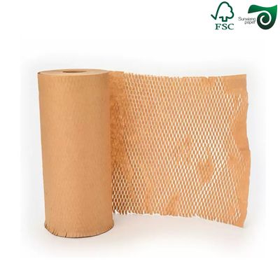 FSC Certified 80gsm White Brown Honeycomb Wrap  Eco Protection For Fragile E Commerce Goods