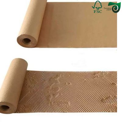 100GSM Brown Honeycomb Paper Wrap Eco Cushion Packaging For E Commerce Fragile Items