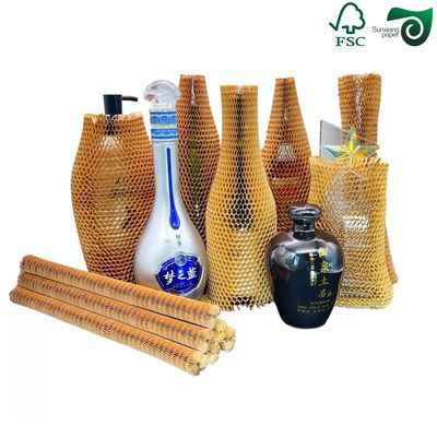 FSC Certified 100gsm White Brown Honeycomb Wrap  Eco Protection For Fragile E Commerce Goods