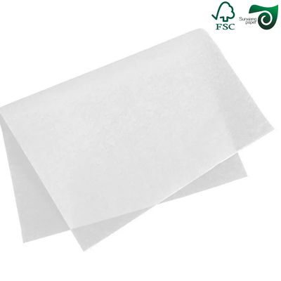 FSC White Greaseproof Paper Roll  325mm 650mm Width Food Grade Packaging