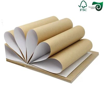 FSC  High Strength White Kraft Paper 170g  350g From Virgin Wood Pulp For Packaging FSC
