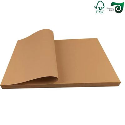 FSC Brown High Density Kraft Paper  350gsm 450gsm Food Contact Safe Food Packaging Paper