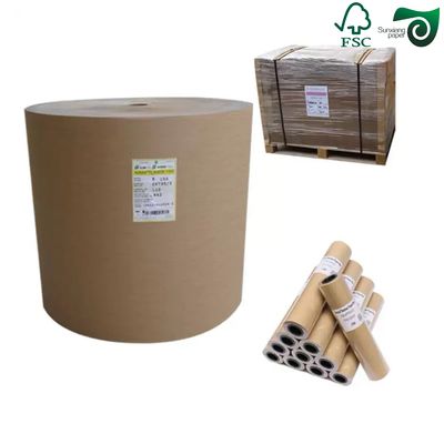 FSC Anti Curl Testliner White Coated Kraft Paper 220gsm Food Safe For Dry Food Packaging