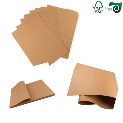 FSC Brown High Density Kraft Paper  350gsm 450gsm Food Contact Safe Food Packaging Paper