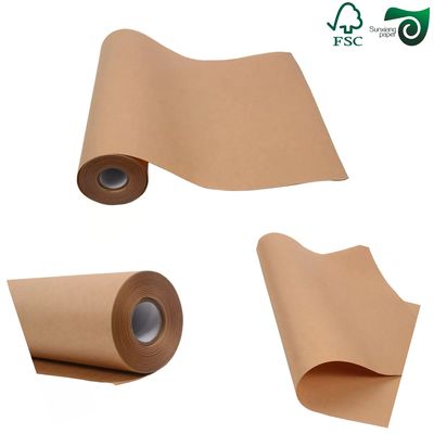 FSC Certified Natural Kraft Paper 90gsm 100gsm For Grocery Bags Packaging