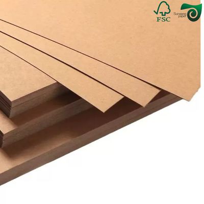 FSC Certified 250gsm Virgin Brown Kraft Wrapping Paper Rolls  For Custom Wrapping Boxes