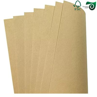 FSC Certified Natural Kraft Paper 90gsm 100gsm For Grocery Bags Packaging