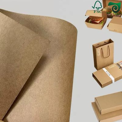 FSC High Tear Strength 250gram 270gram Brown Kraft Liner For Gift Carton