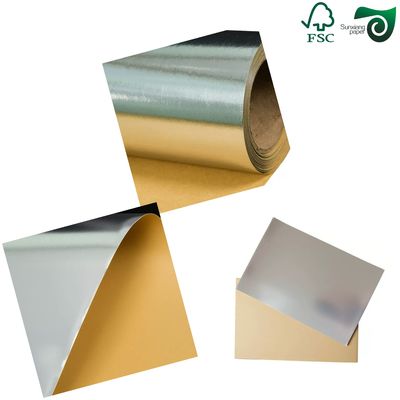 FSC 70gsm Shiny Water-Resistant Aluminum Beer Label Paper Premium Beer Packaging Stock