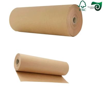FSC Certified Virgin White Kraft Paper Rolls 150gsm 190gsm Wrapping Packaging Paper