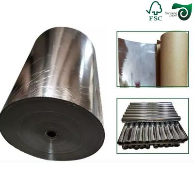70gsm Metallic Paper For Beer Bottle Labels Silver Front White Back 765mm