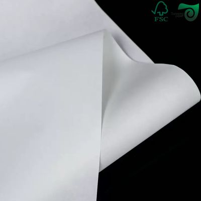 FSC White Greaseproof Paper Roll  325mm 650mm Width Food Grade Packaging