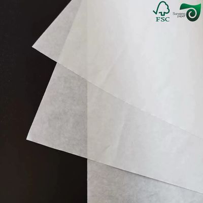 FSC Recyclable White Packing Paper For Drinks Straws   Forks  High Printability