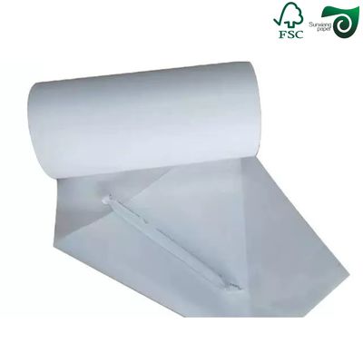 FSC Recyclable White Packing Paper For Drinks Straws   Forks  High Printability