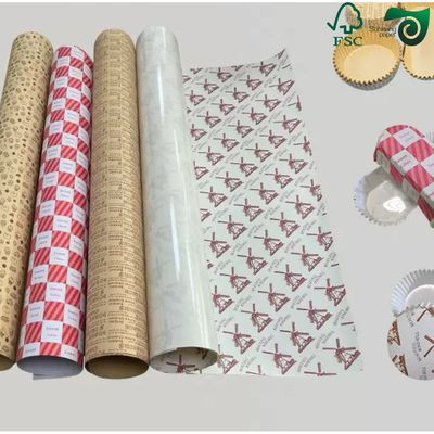 FSC Certified White Kraft Baking Wrapping Paper 25gsm 30gsm For Cake Packaging